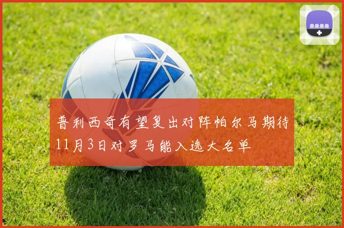 普利西奇有望复出对阵帕尔马期待11月3日对罗马能入选大名单